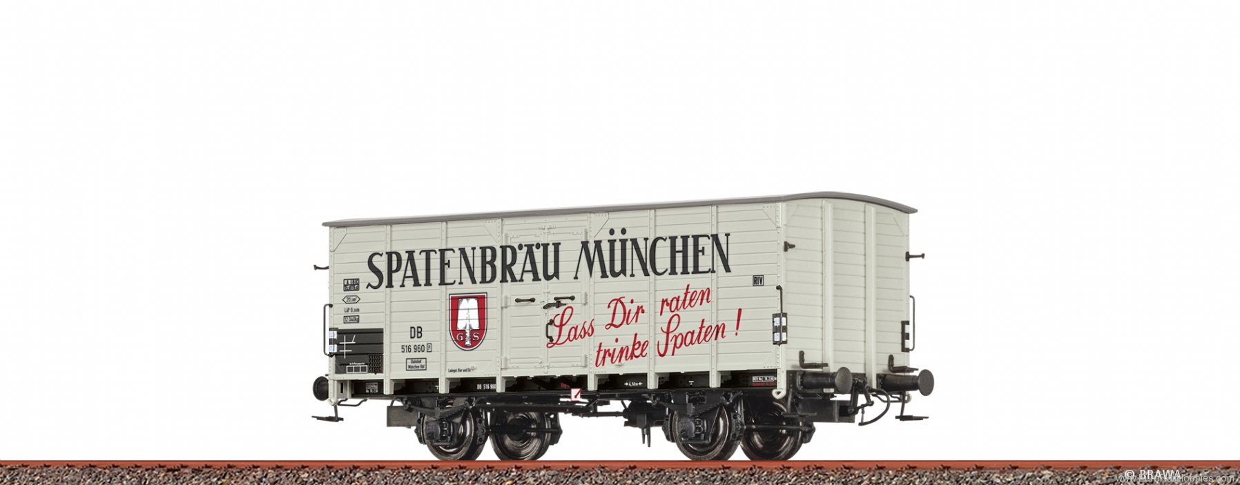 Brawa 50987 Covered Freight Car G10 SpatenbrÃ¤u MÃ¼nc