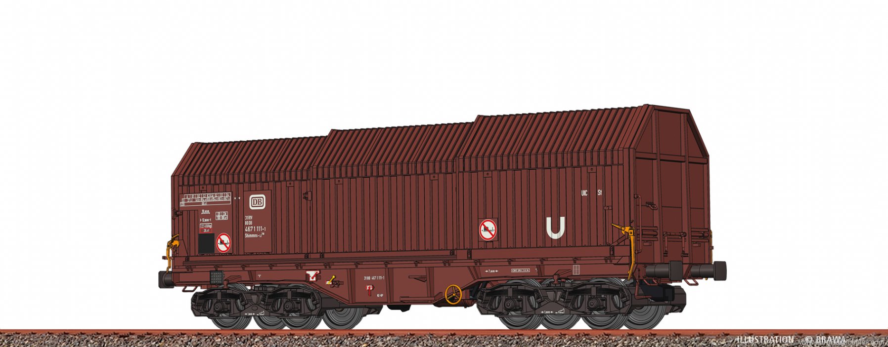 Brawa 51002 Covering Hood Car Shimmns-u 708 DB AG