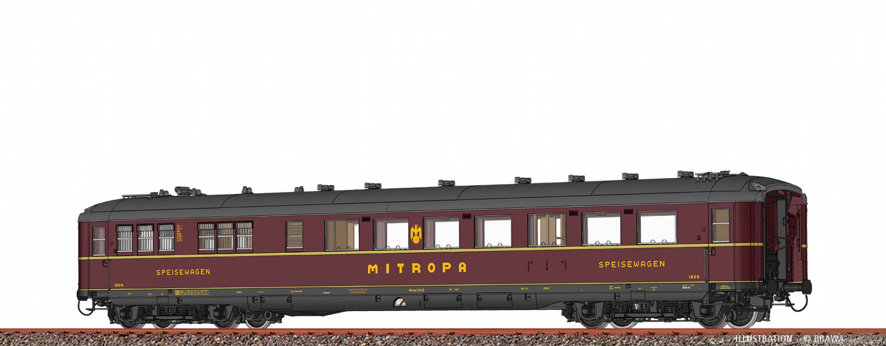 Brawa 51032 Dining Car Hnbr MITROPA