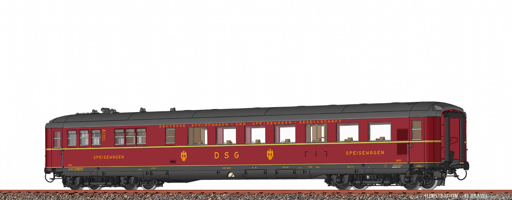 Brawa 51054 Dining Car WRÃ¼ge DSG