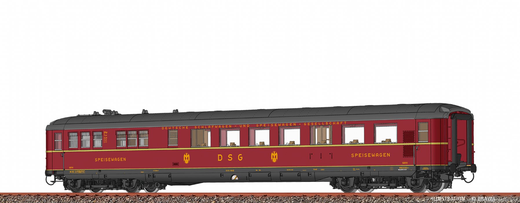 Brawa 51062 Dining Car WRÃ¼ge DSG
