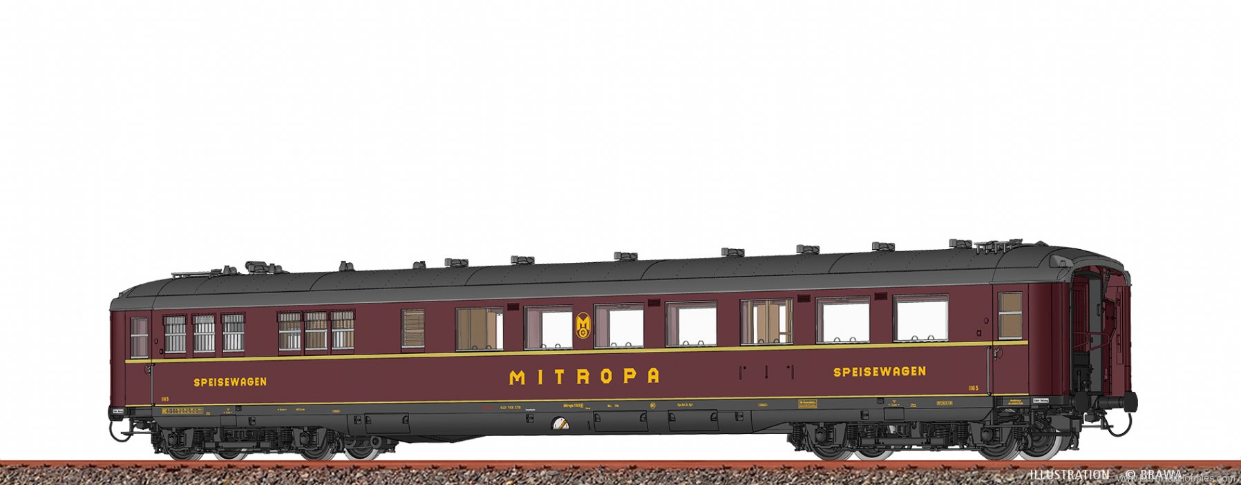 Brawa 51074 Dining Car WR4Ã¼-39 MITROPA