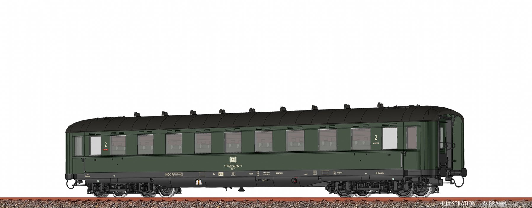 Brawa 51084 Passenger Coach BÃ¼e366 DB