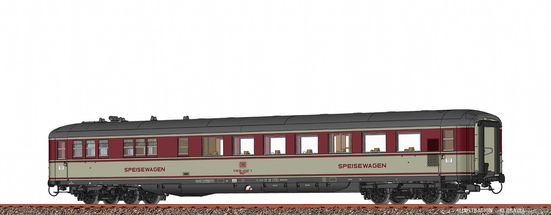 Brawa 51087 Dining Car WRÃ¼ge152 DB