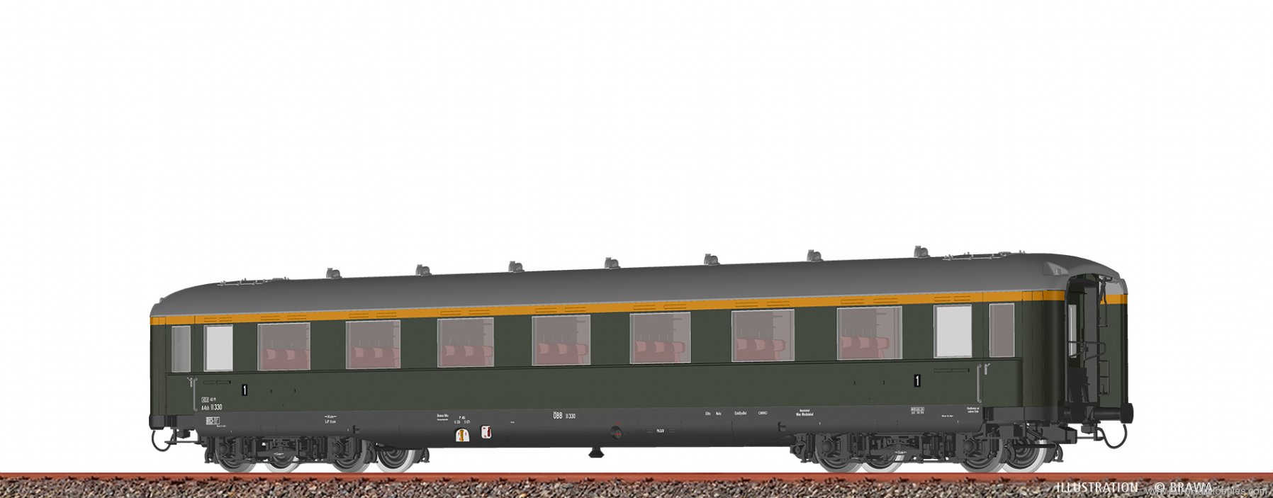 Brawa 51114 Passenger Coach A4Ã¼h ÃBB
