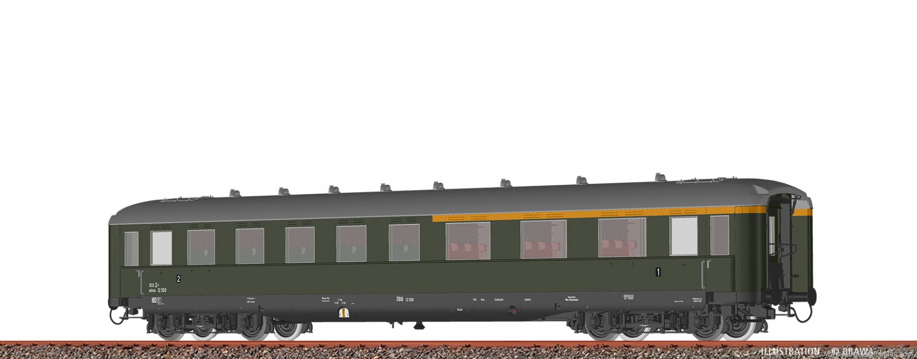 Brawa 51115 Passenger Coach AB4Ã¼h ÃBB