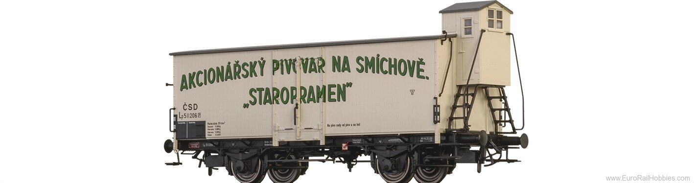 Brawa 51261 BRAWA CSD Beer Car 'Staropramen'