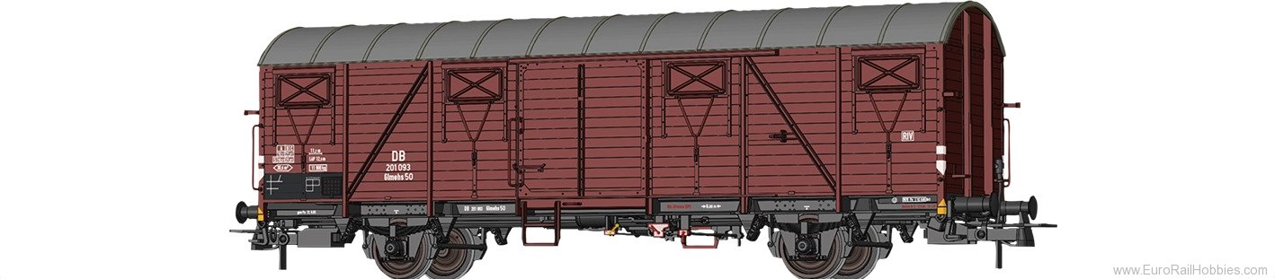 Brawa 51293 BRAWA DB Covered Freight Car Glmehs50 (New To