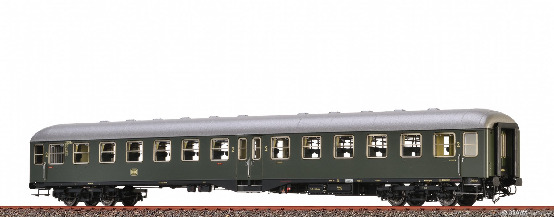 Brawa 58014 Passenger Coach Bymgf-51 der DB (DC Analog Ve