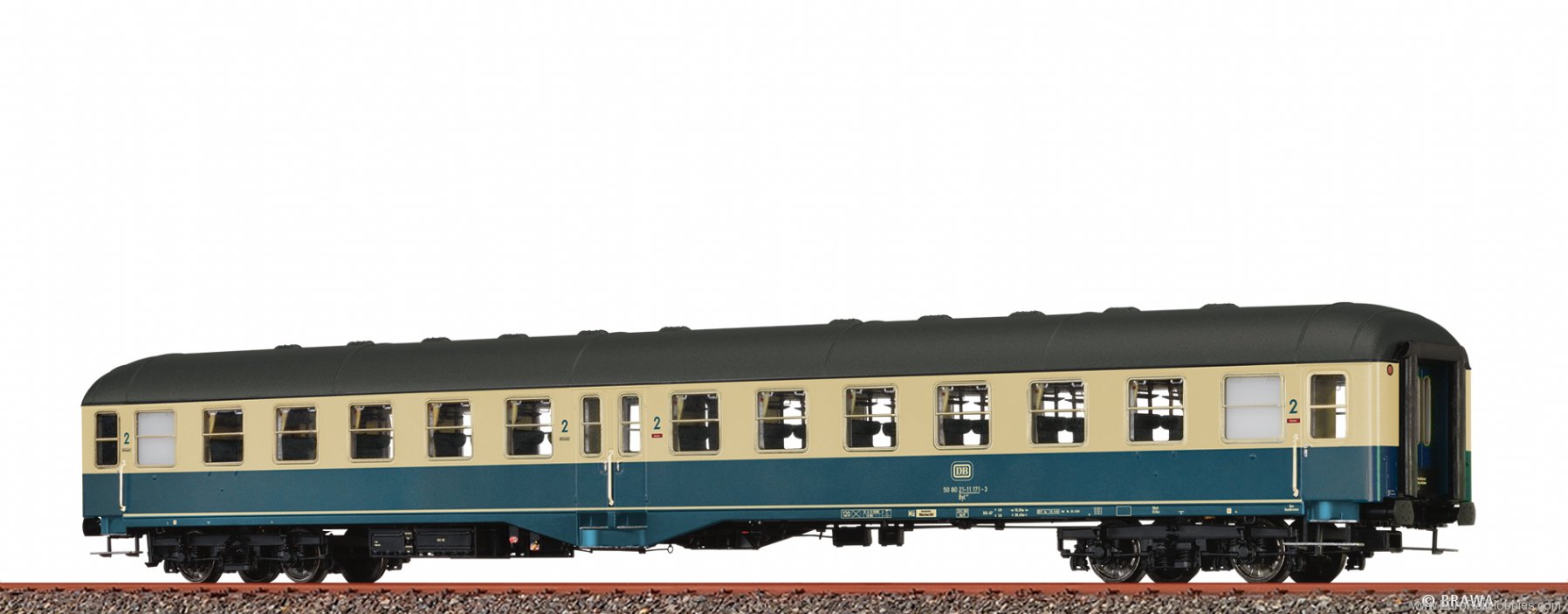 Brawa 58060 Passenger Coach Byl421 DB(DC Analog Version P