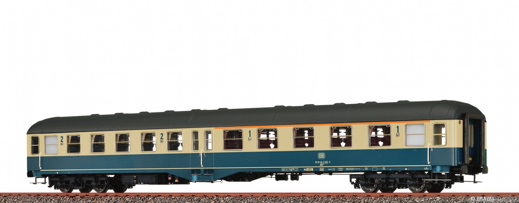 Brawa 58061 Passenger Coach AByl411 DB(DC Analog Version 