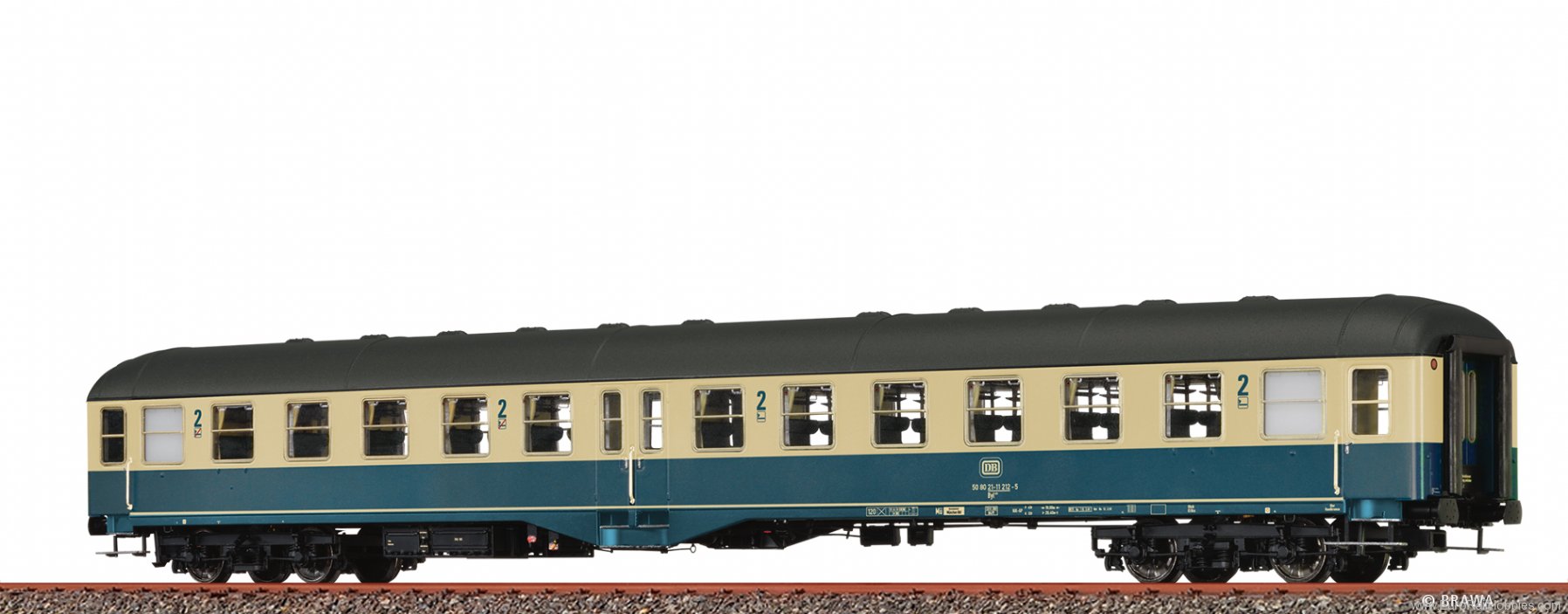 Brawa 58062 Passenger Coach AByl411 DB(DC Analog Version 