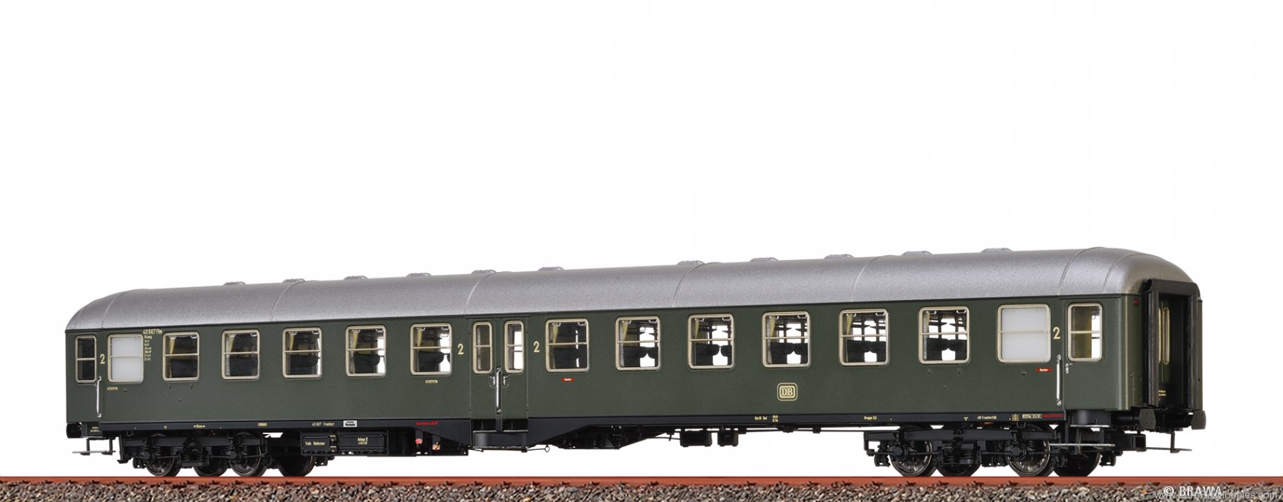 Brawa 58104 Passenger Coach B4ymg DB (Marklin AC w/LED)