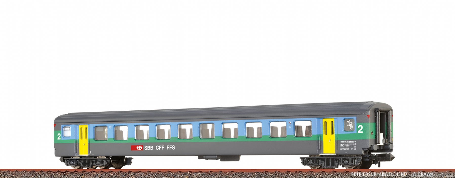 Brawa 65242 Passenger Coach B EW II SBB