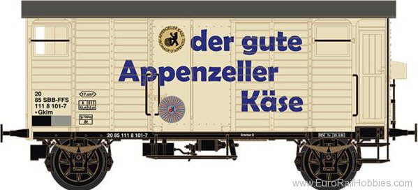 Brawa 67863 Covered Freight Car K2 Appenzeller KÃ¤se SB