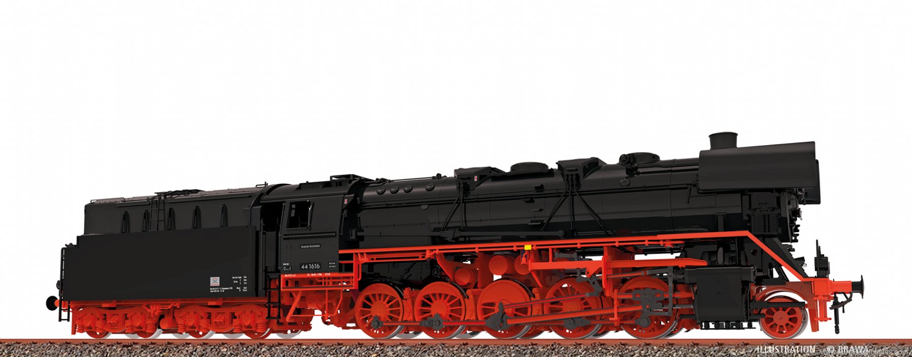 Brawa 70112 Freight Locomotive BR 44 DR (DC Analog Basic 