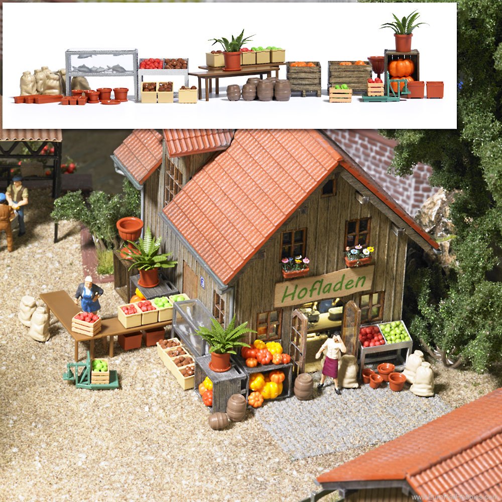 Busch 1075 Farm Shop Accessories 