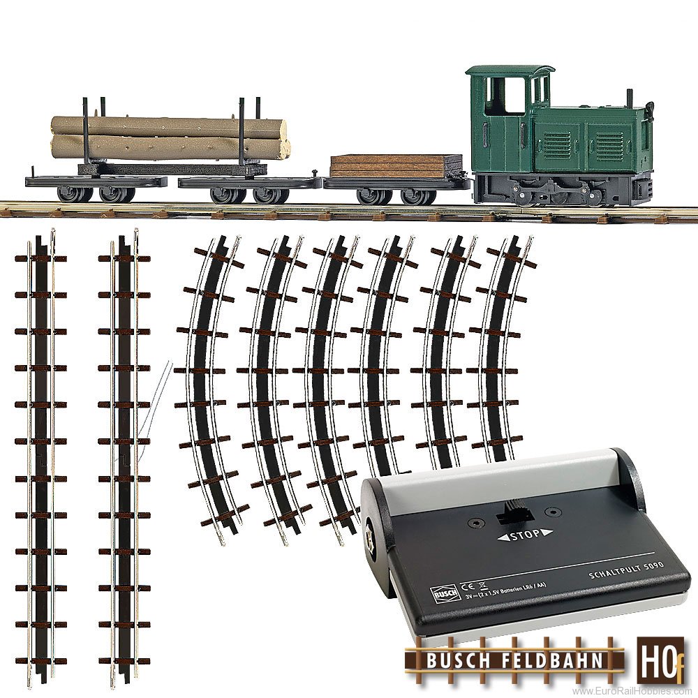 Busch 12003 Busch Feldbahn Starter Set - Lumber Train