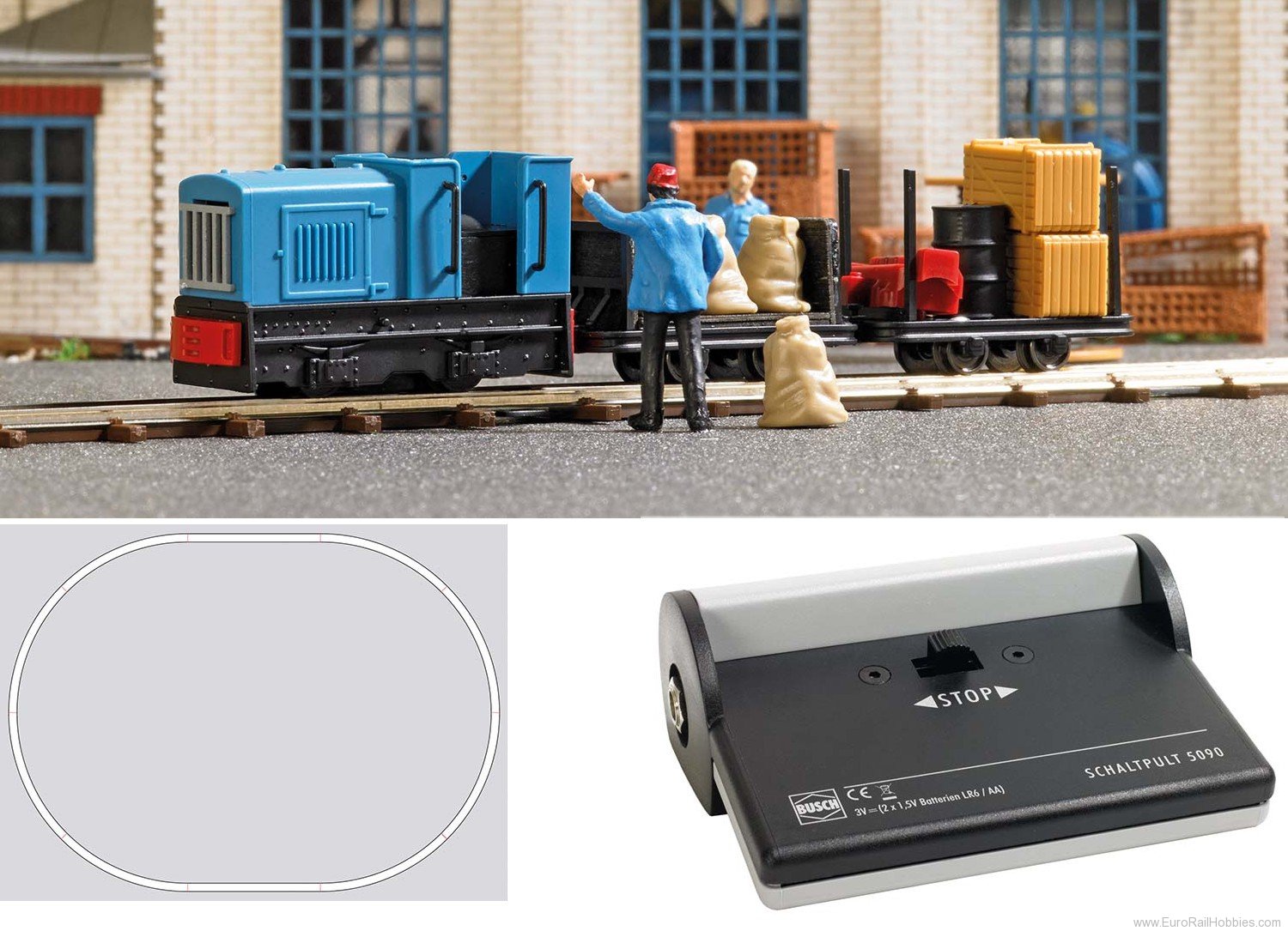 Busch 12013 Busch Feldbahn H0f Narrow railway starter set