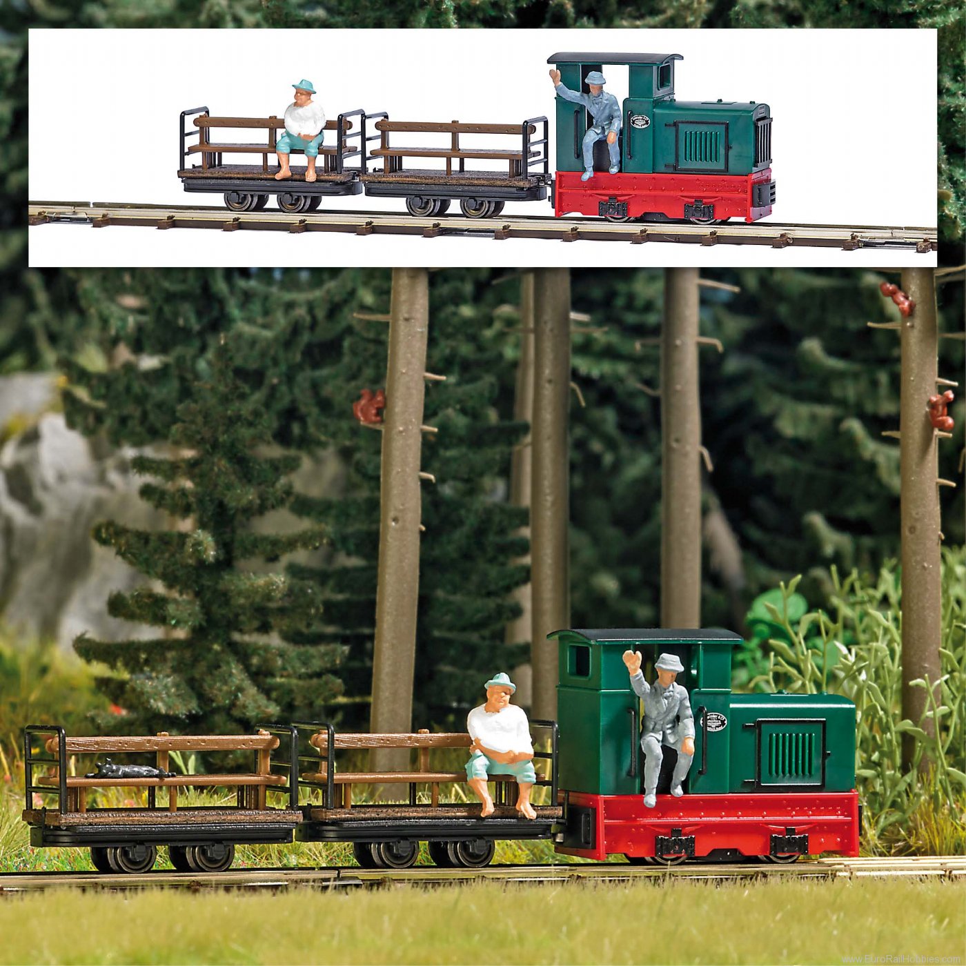 Busch 12015 Busch Feldbahn Starter set Â»Passenger tran