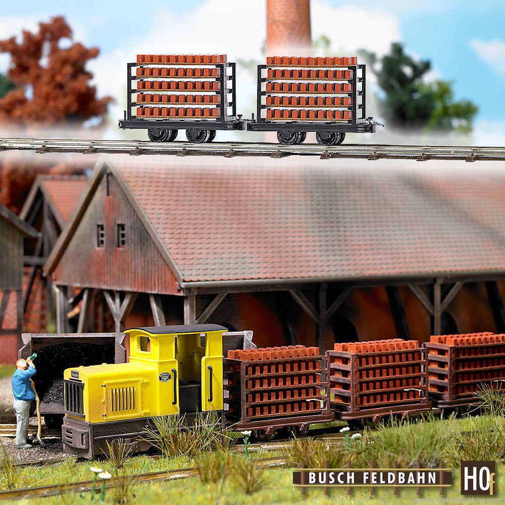 Busch 12203 2 Brick transport Wagons