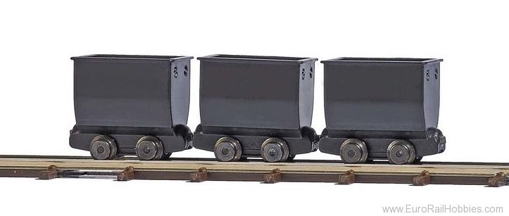 Busch 12260 3 black tipper wagons (HOf Feldbahn)