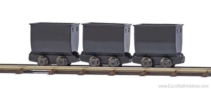 Busch 12260 3 black tipper wagons (HOf Feldbahn)