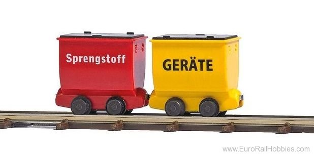 Busch 12261 2 trucks for 'GerÃ¤te' yellow / 'Sprengstof