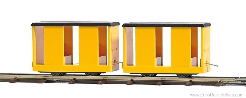 Busch 12265 2 yellow team tipper wagons (HOf Feldbahn)