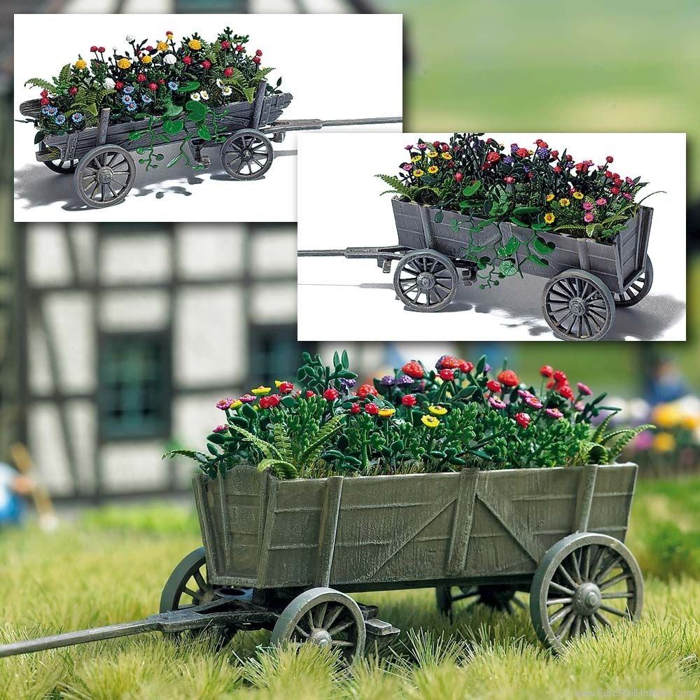 Busch 1228 Cart with Flowers 