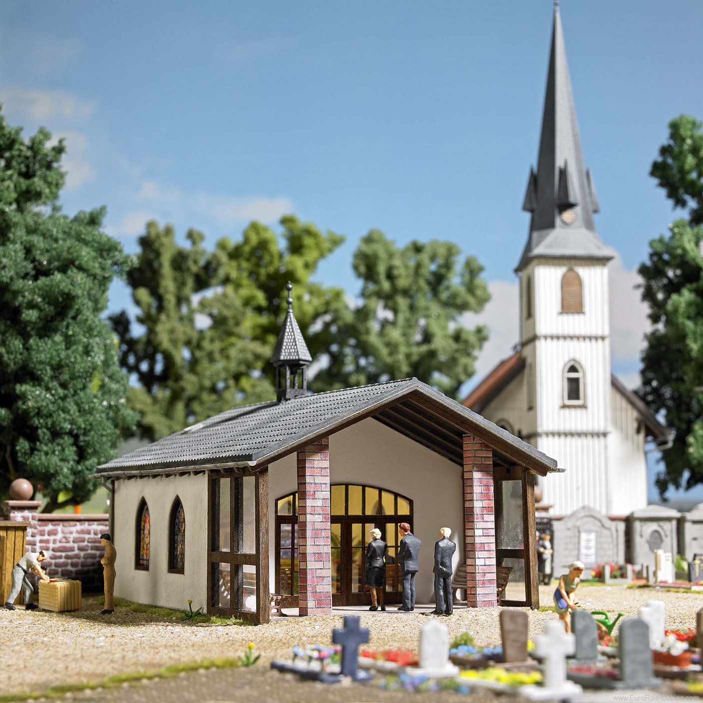 Busch 1566 Cemetery chapel (Kit)