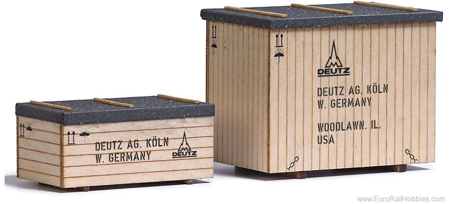 Busch 1841 2 machine boxes made of real wood