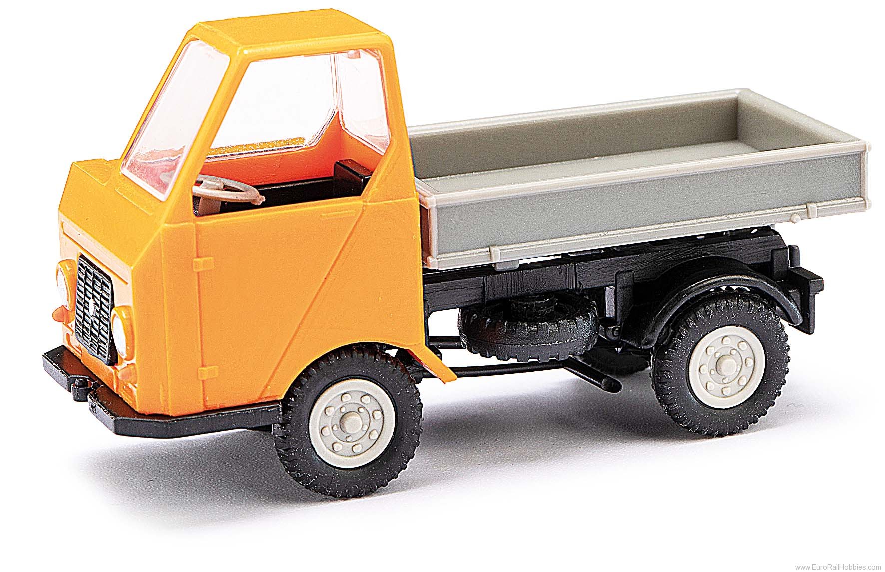 Busch 210003606 Multicar M22 three-way tipper, orange, GDR (M