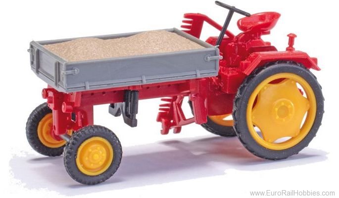 Busch 210005003 Tractor RS09 with platform and gravel load