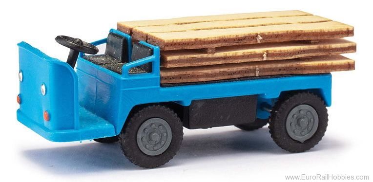 Busch 210010018 E-cart Balkancar with a load of wood