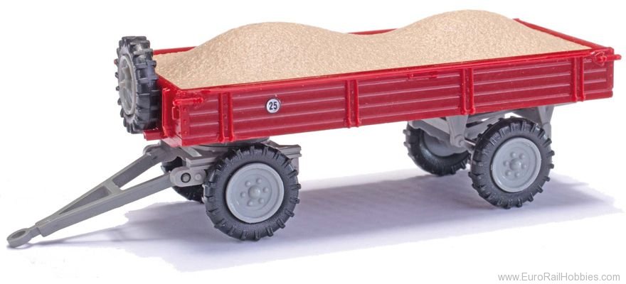 Busch 210010226 Trailer T4 with gravel load, red with special