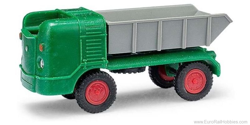 Busch 211002201 Multicar M21 dump truck, green-red, DDR, (Meh