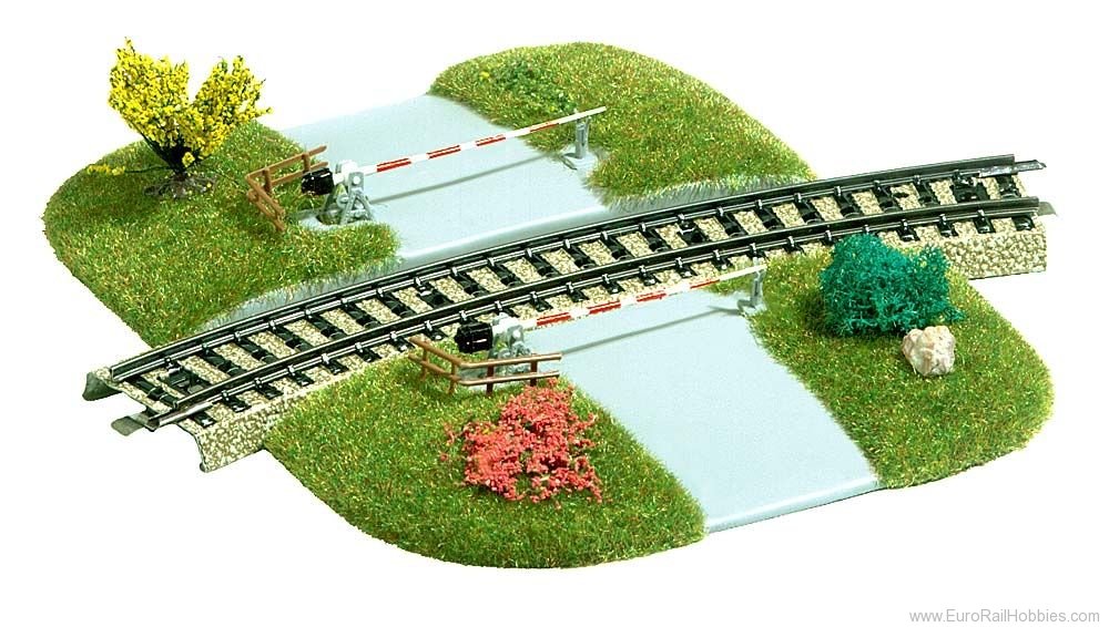 Busch 3209 Railway level crossing for curved track