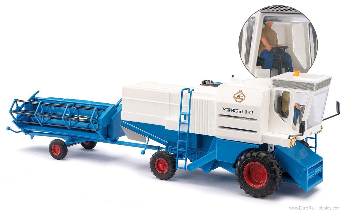 Busch 40176 MÃ¤hdrescher Fortschr.E 514, FDJ + Fahrer