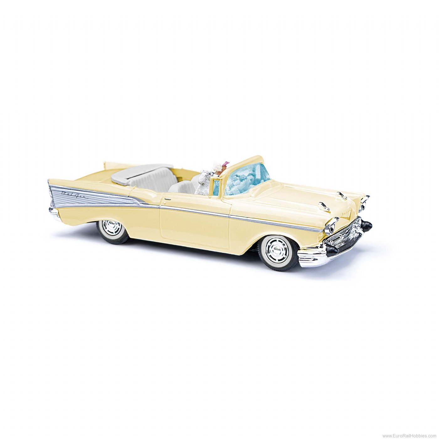 Busch 45060 Chevrolet Bel Air '57, Cabrio offen mit Fahre