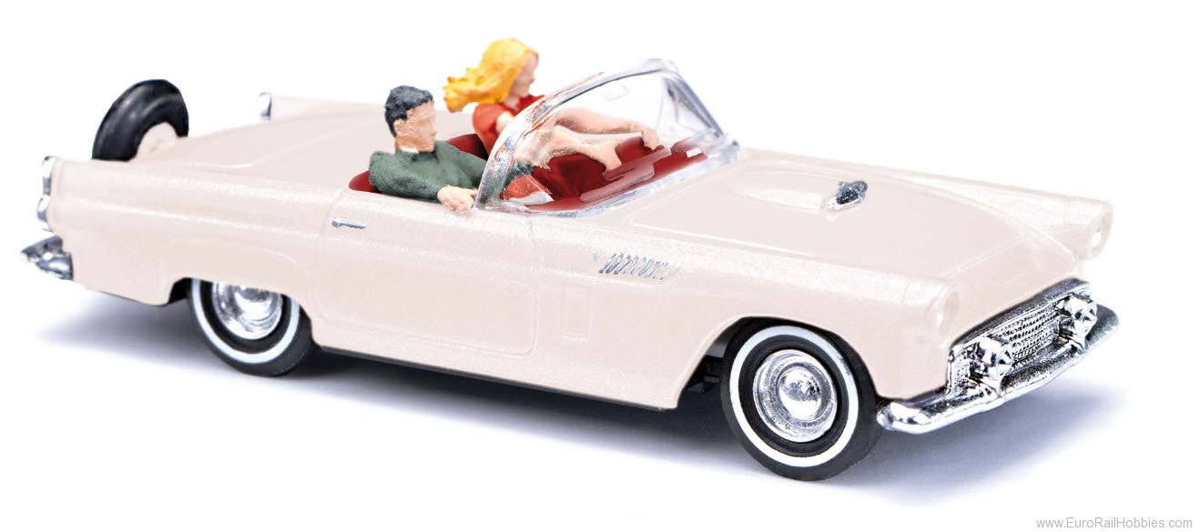 Busch 45245 Ford Thunderbird White Convertible w/figures!
