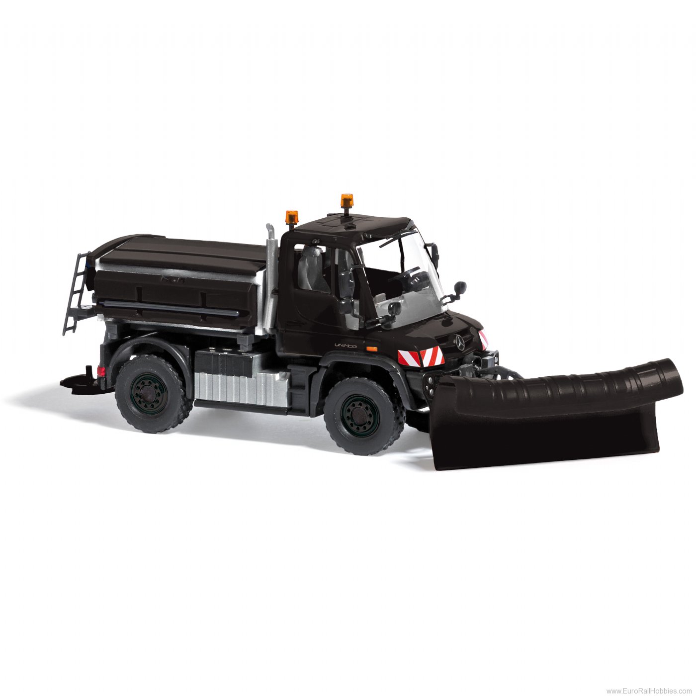 Busch 50933 Busch MB Unimog U430 Winter Service, Black