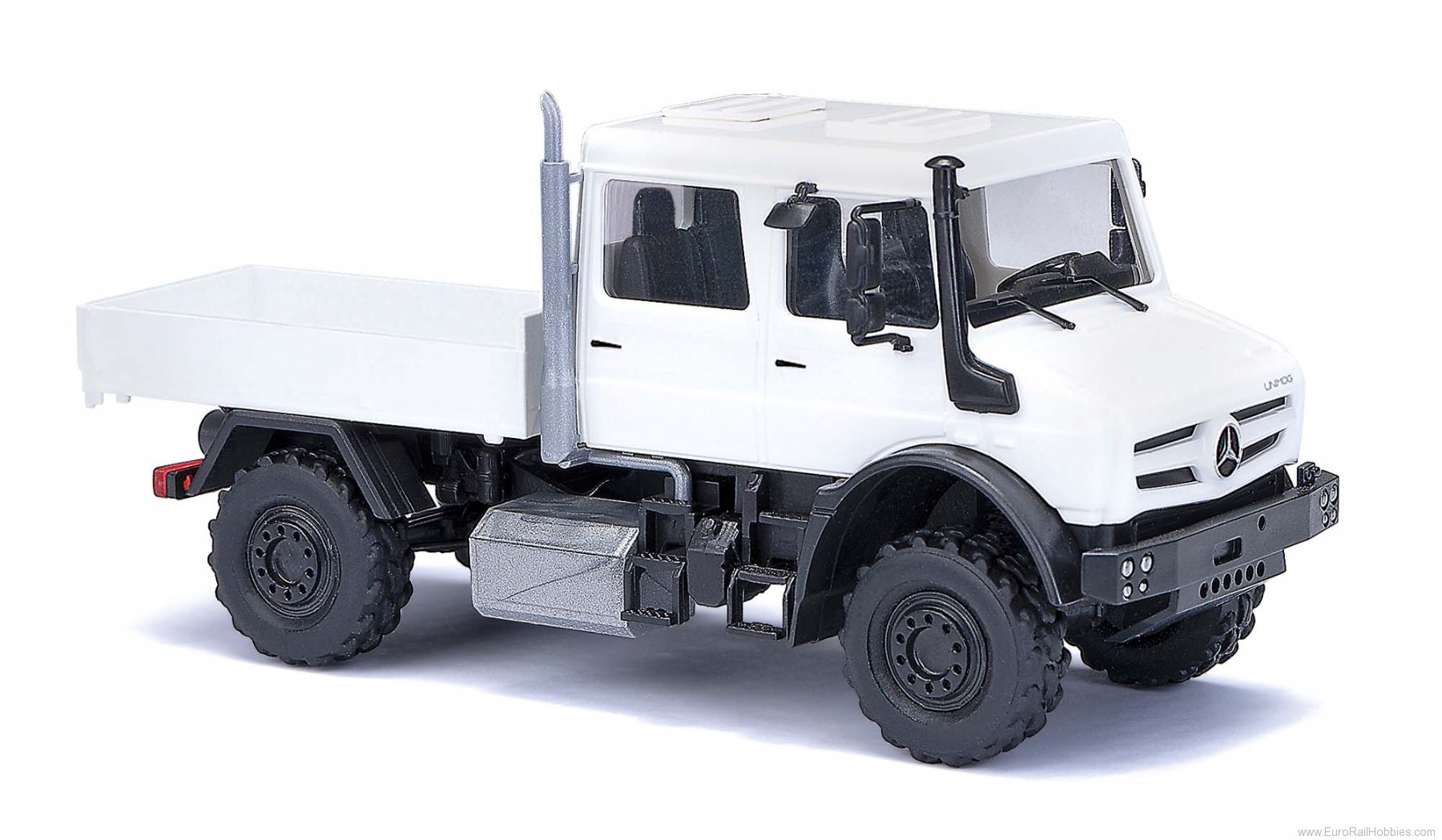 Busch 51081 Mercedes-Benz Unimog U 5023 / Double cab, Whi