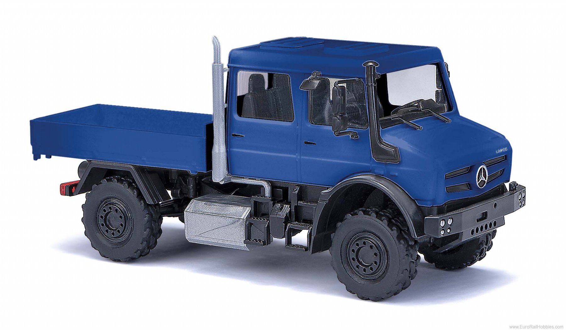 Busch 51082 Mercedes-Benz Unimog U 5023 / Double cab, Blu