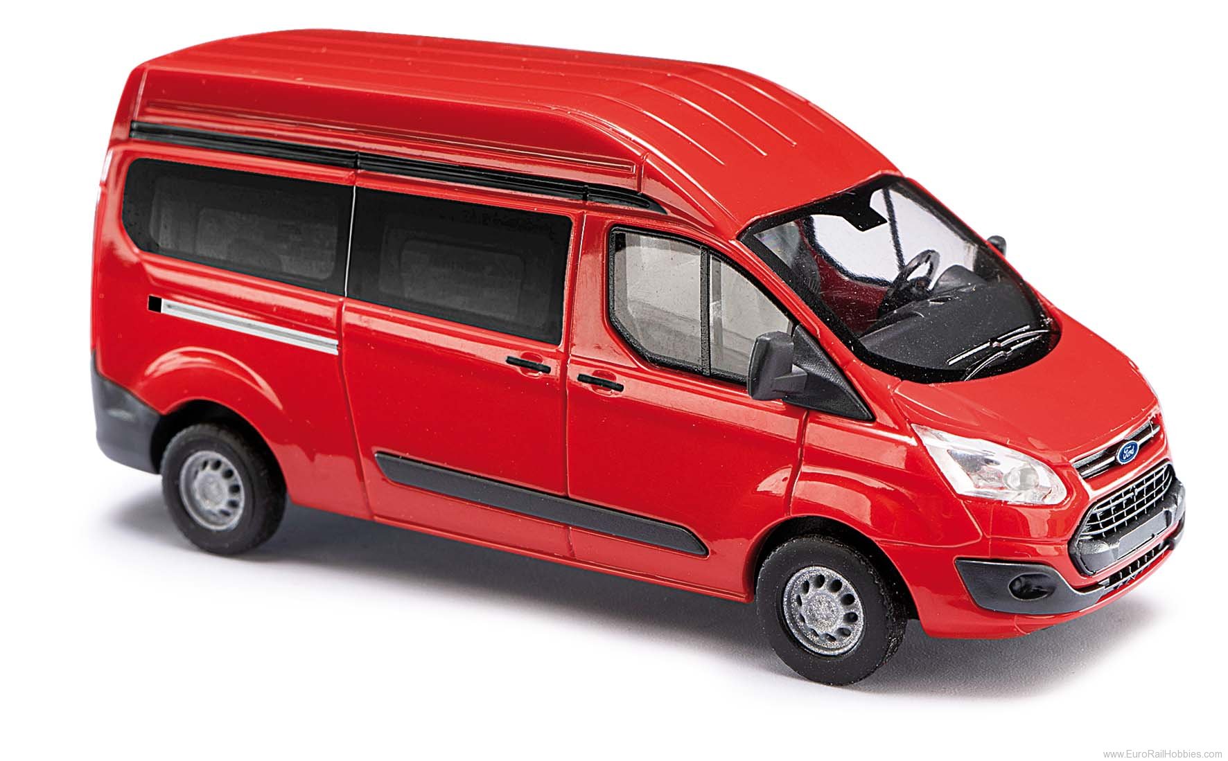 Busch 52500 Ford Transit Custom w. high roof bus, red