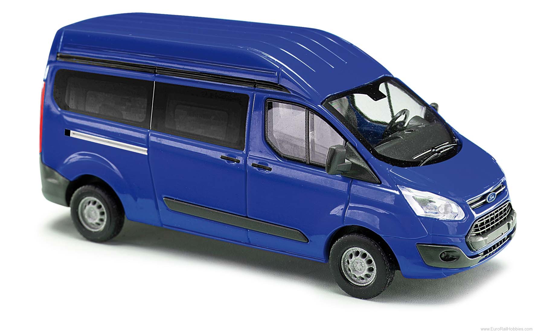 Busch 52501 Ford Transit Custom w. high roof bus, blue