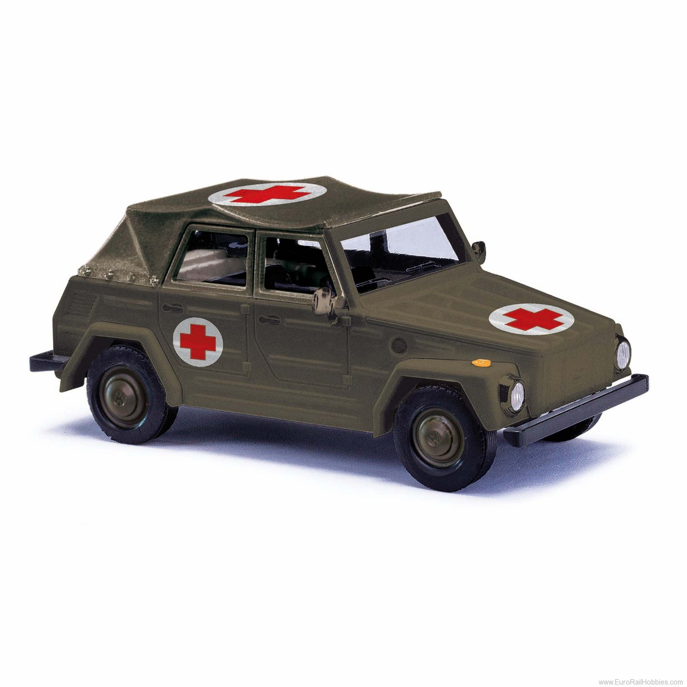 Busch 52729 VW 181 Kurierwagen Bundeswehr Rotes Kreuz