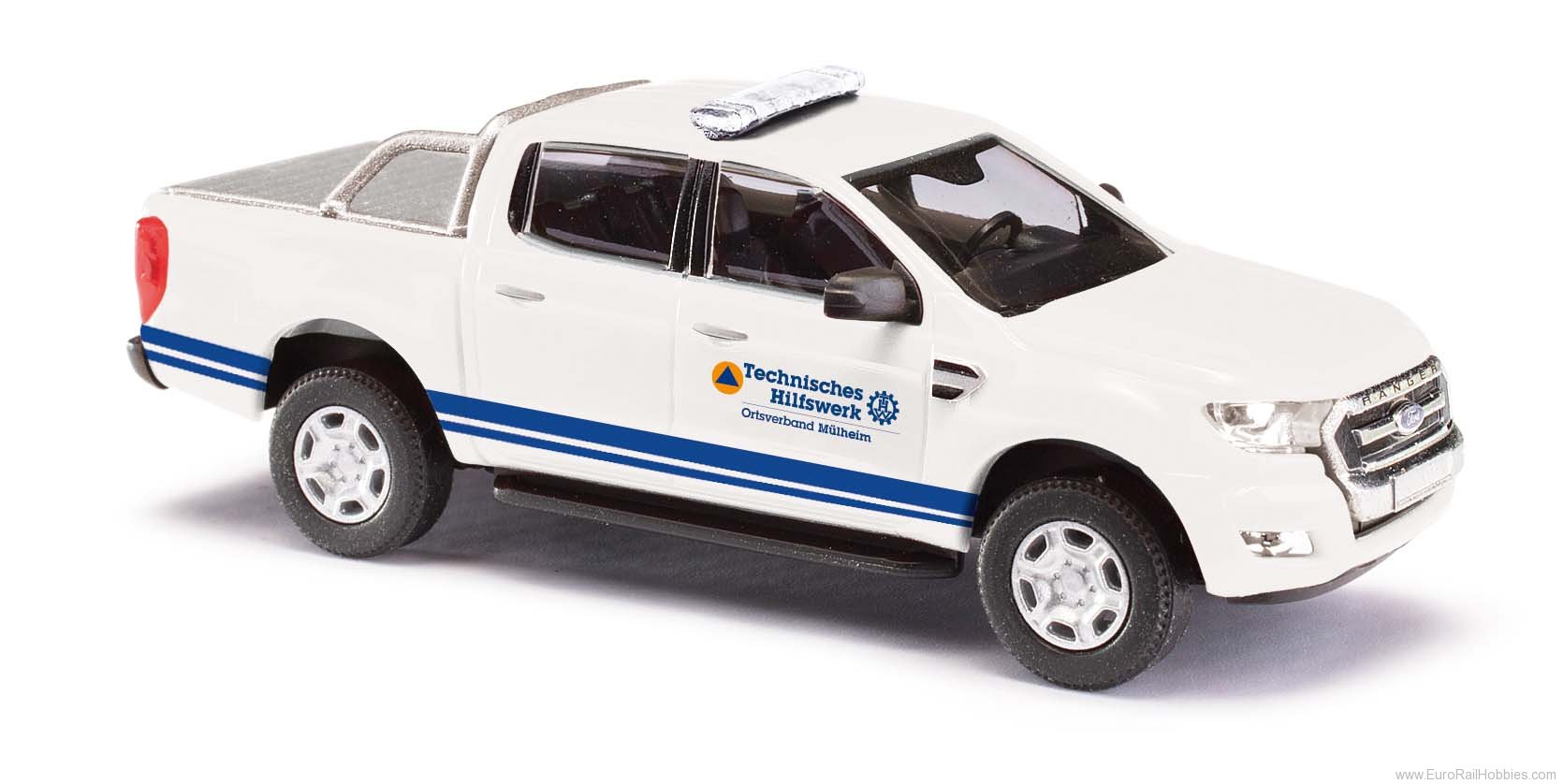 Busch 52839 Ford Ranger mit Abdeckung, THW MÃ¼lheim