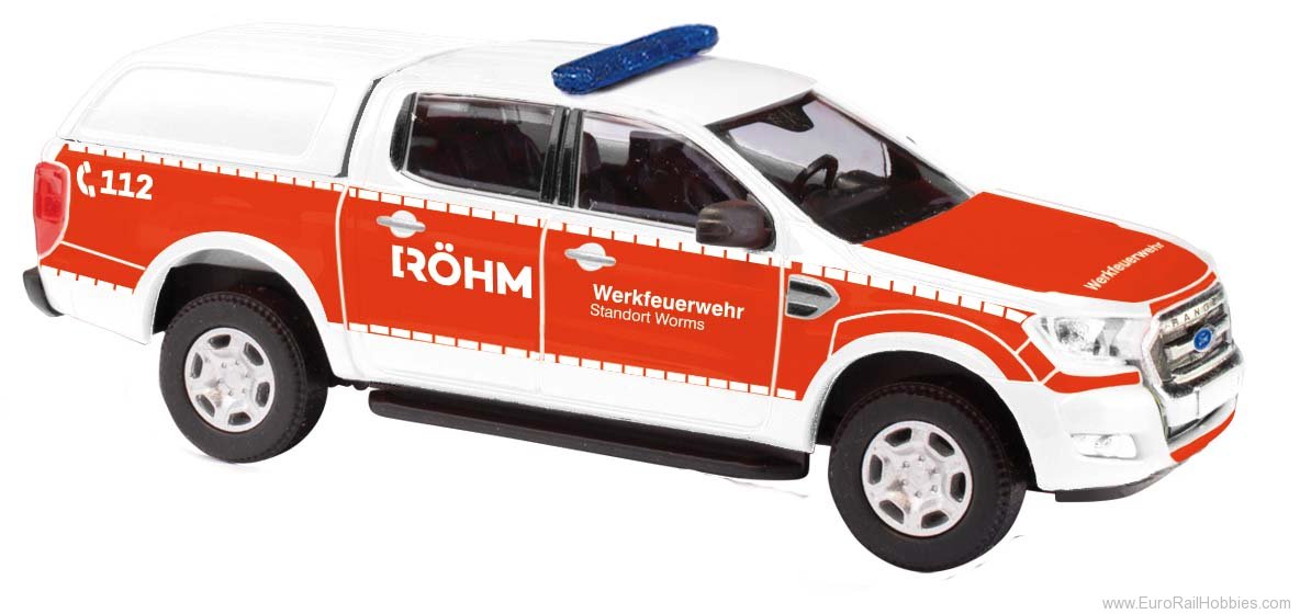 Busch 52840 Ford Ranger mit Hardtop, Werkfeuerwehr RÃ¶h