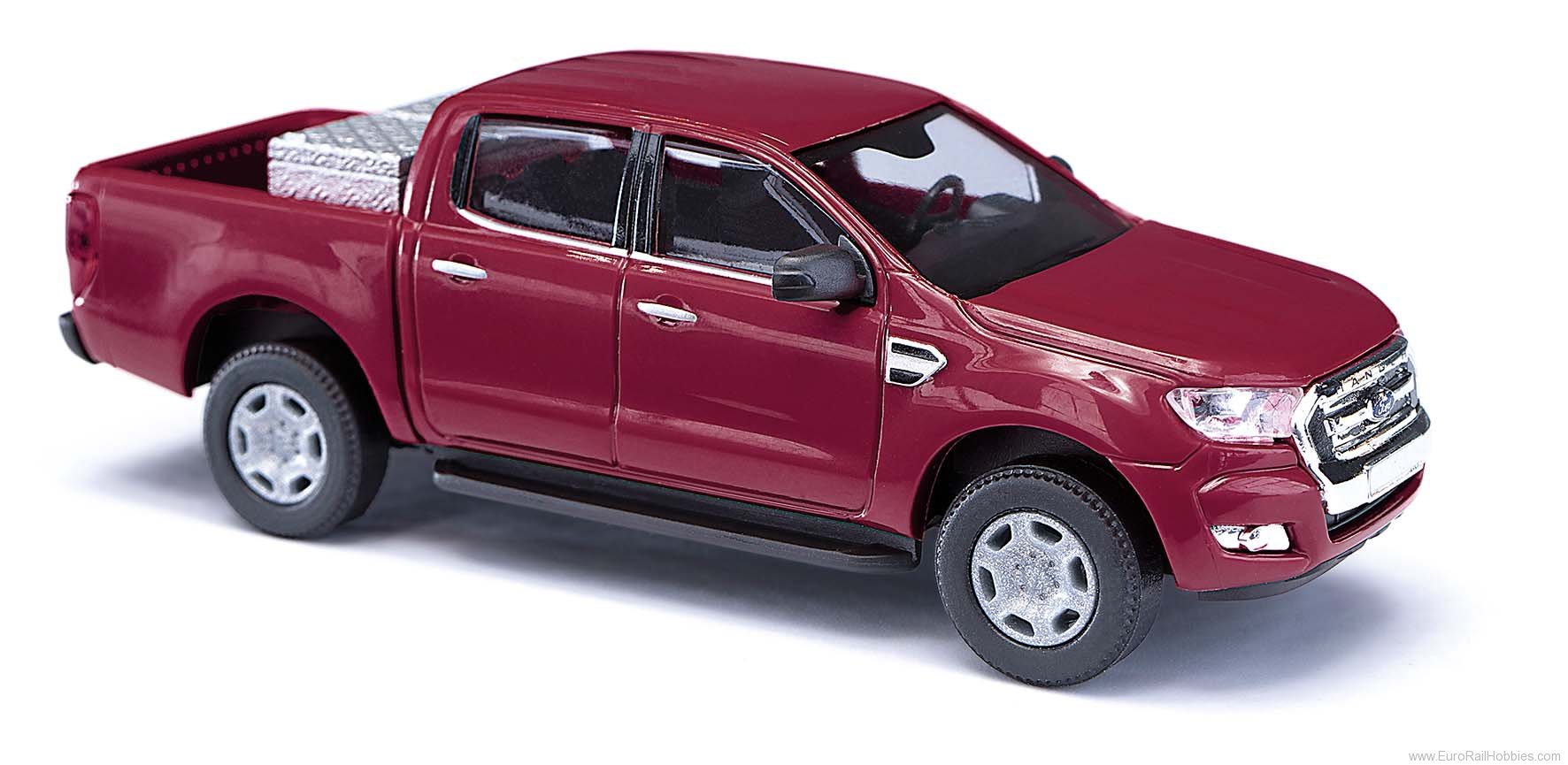Busch 52843 Ford Ranger / Hardtop, Wine Red with Aluminum